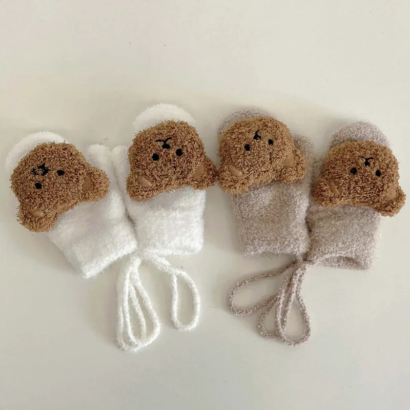 Teething Mitten Baby - 1-4Y الكرتون الدب الطفل القفازات شتاء