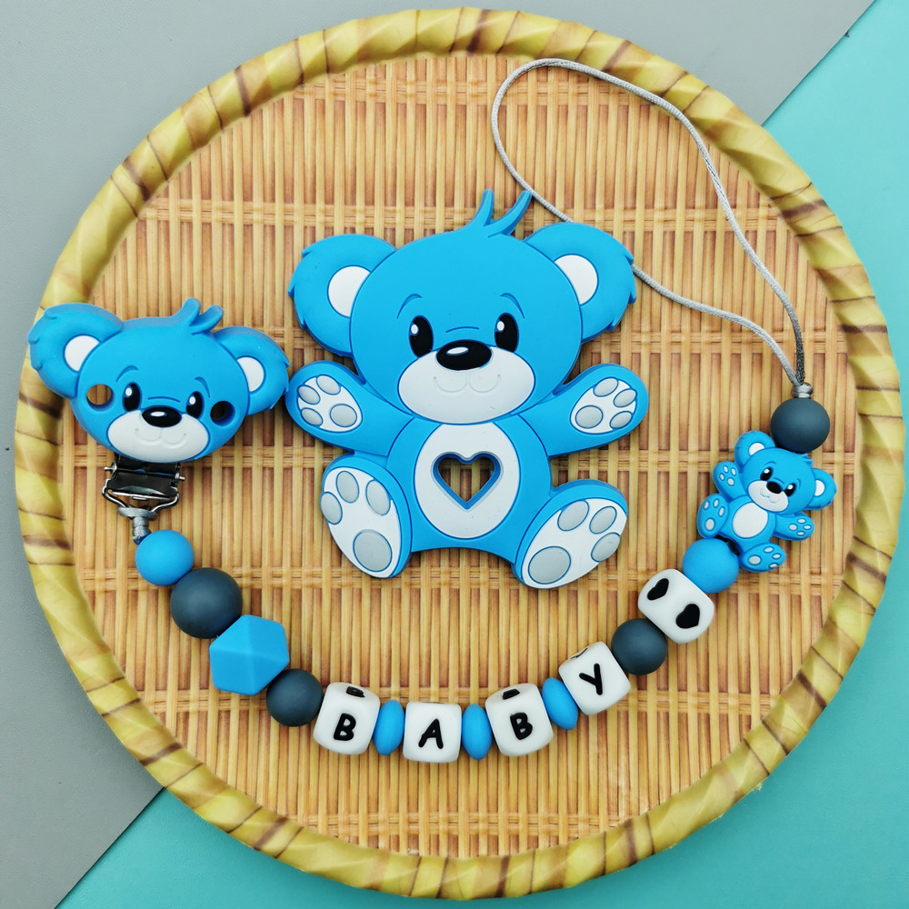 Baby Teethers - العرف الإنجليزية الروسية سيليكون رسالة اسم