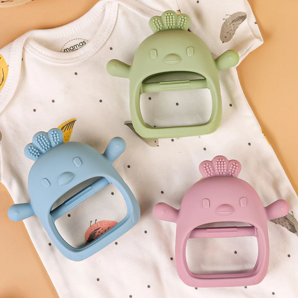 Teething Mitten Baby - قفاز تسنين للأطفال من السيليكون للعناية