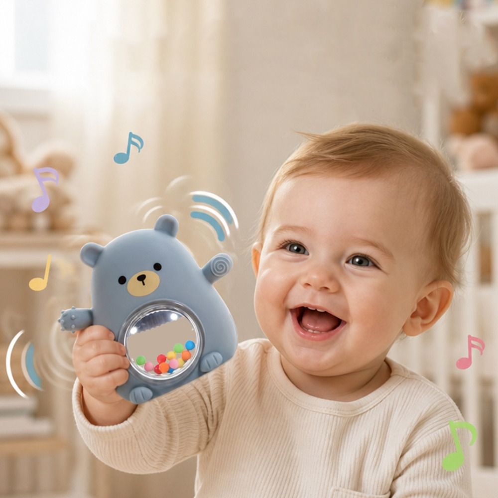 Teething Mitten Baby - عضاضة سيليكون محمولة على شكل دب