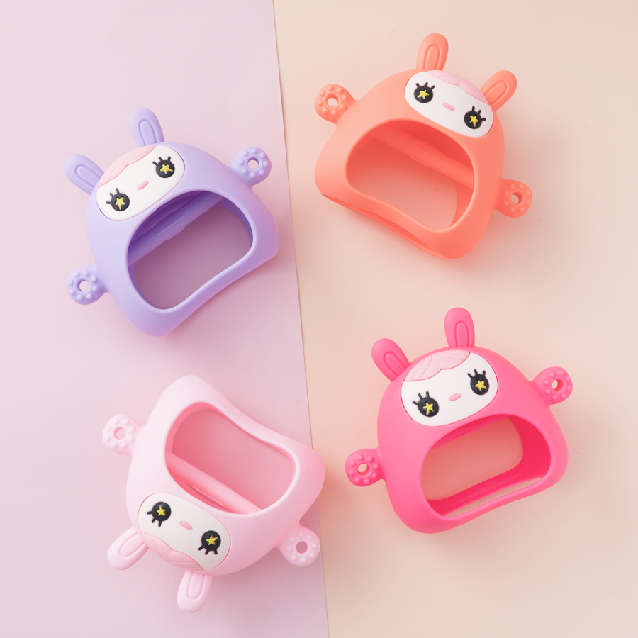Teething Mitten Baby - عضاضة سيليكون ملونة للأطفال ، خالية