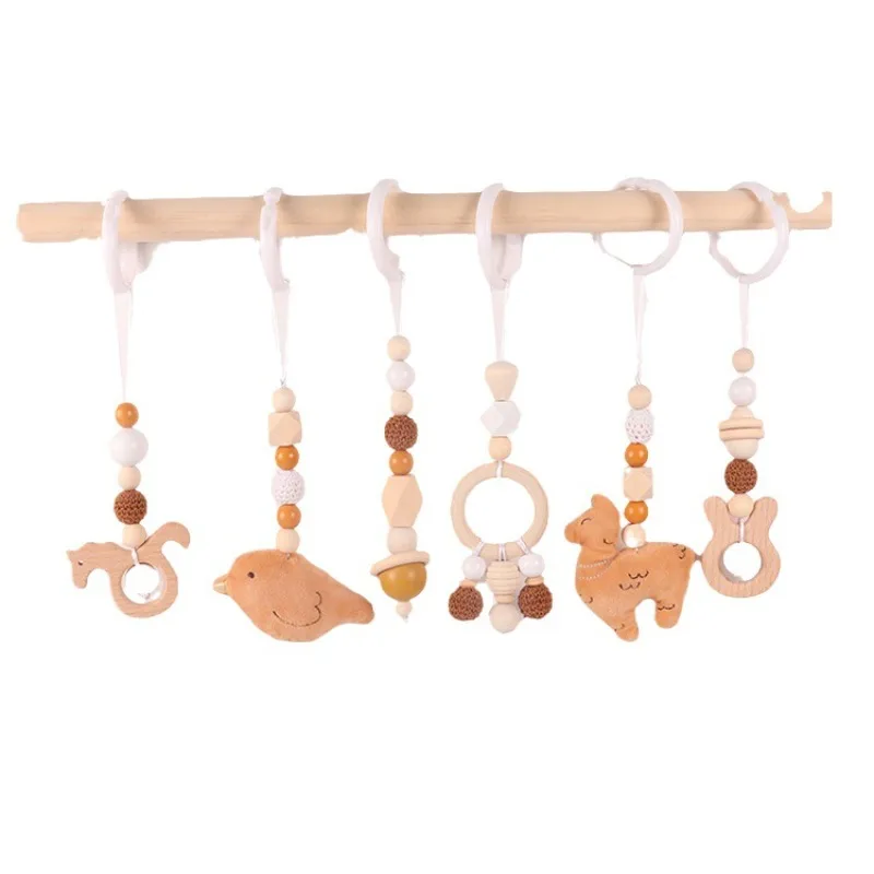 Baby Teethers - 6 قطعة ألعاب الأطفال الخشبية خشب