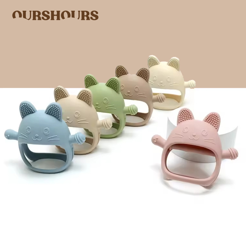1 قطعة الطفل سيليكون التسنين ق - مراجعة Teething Mitten Baby وسعره