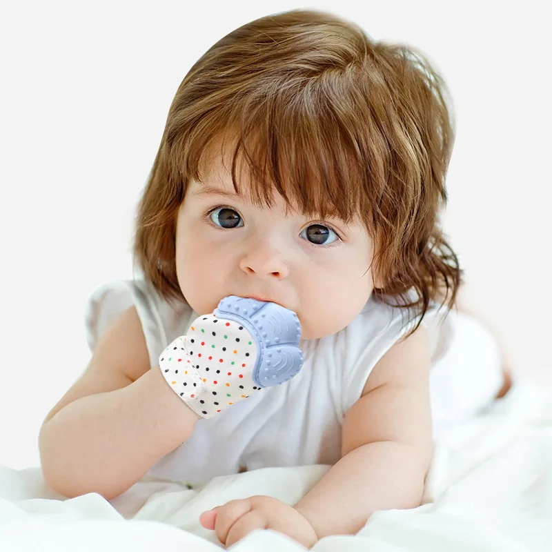 قفازات عضاضة سيليكون آمنة على  - مراجعة Teething Mitten Baby وسعره