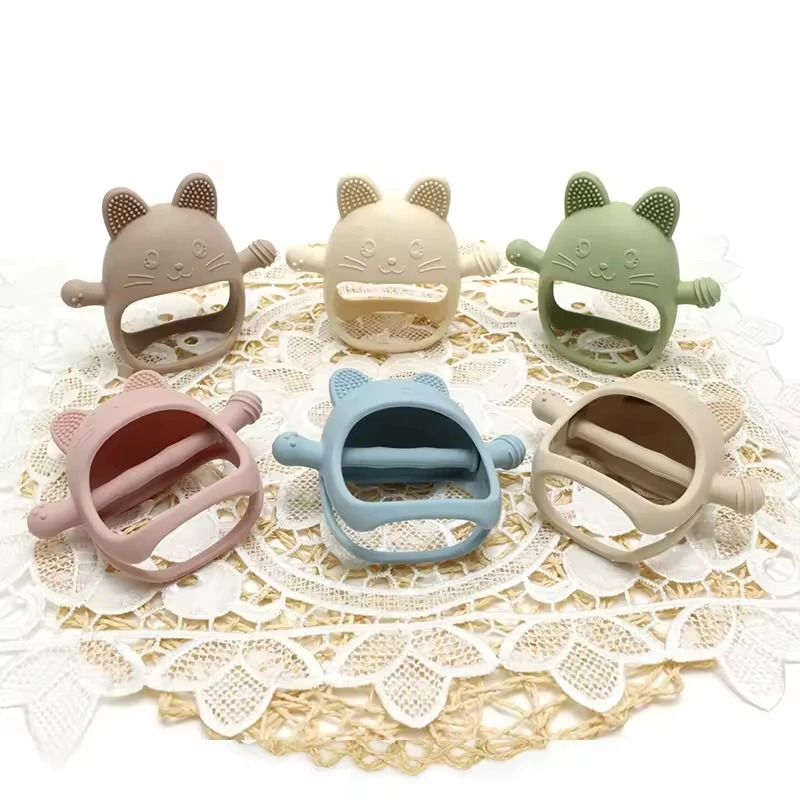 1 قطعة الطفل سيليكون التسنين ق - مراجعة Teething Mitten Baby وسعره